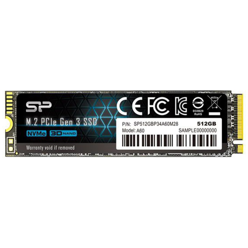 Silicon Power SSD - 512GB A60 (r:2200MB/s; w:1600 MB/s